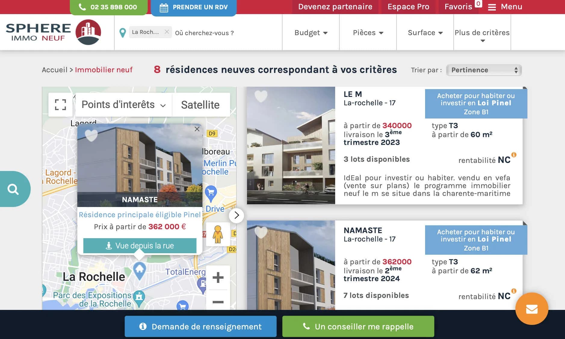 Exemple de programme immobilier Sphere Immo