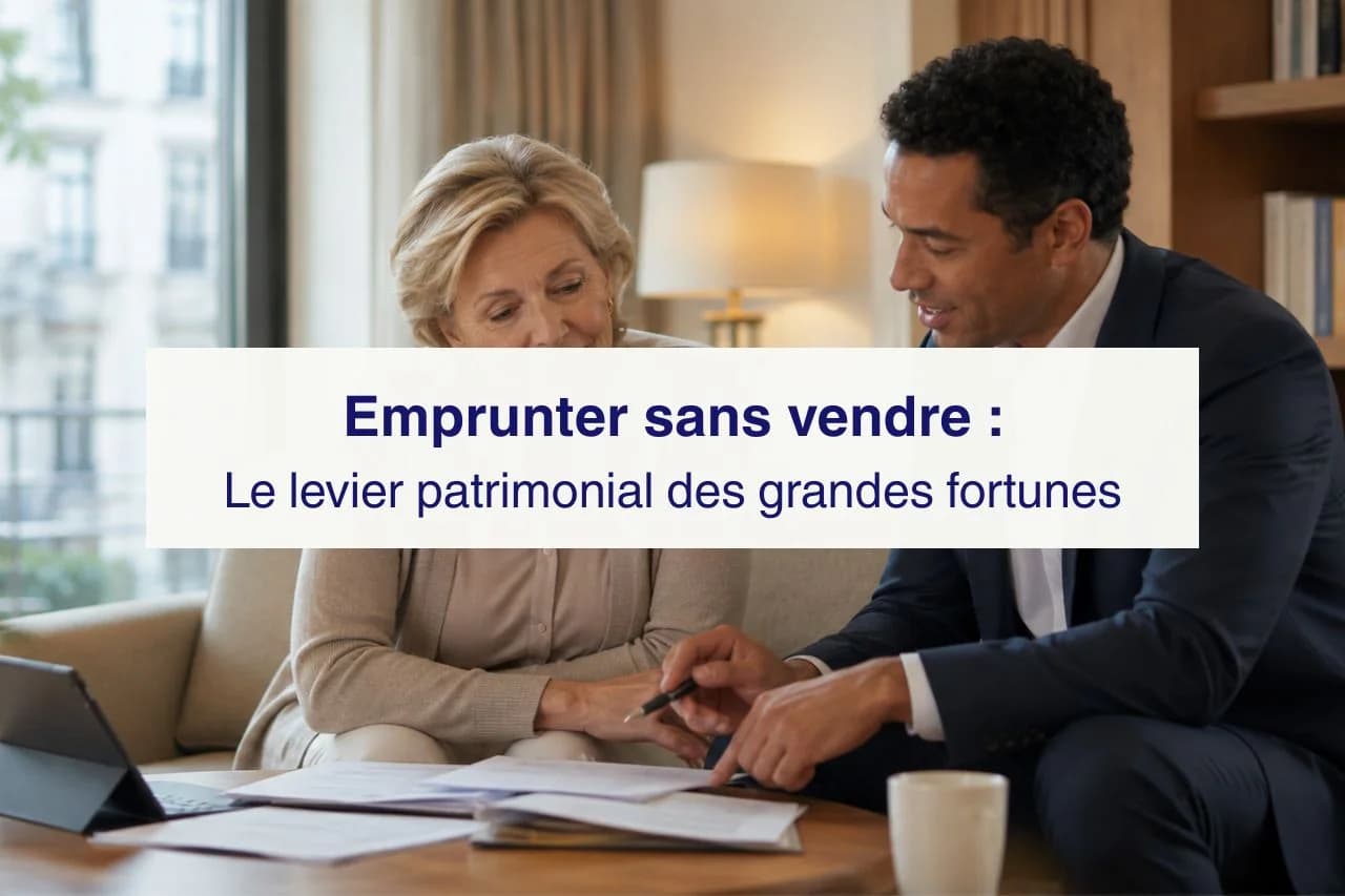 Une investisseuse échange avec un conseiller patrimonial autour d’un financement adossé à ses actifs financiers.