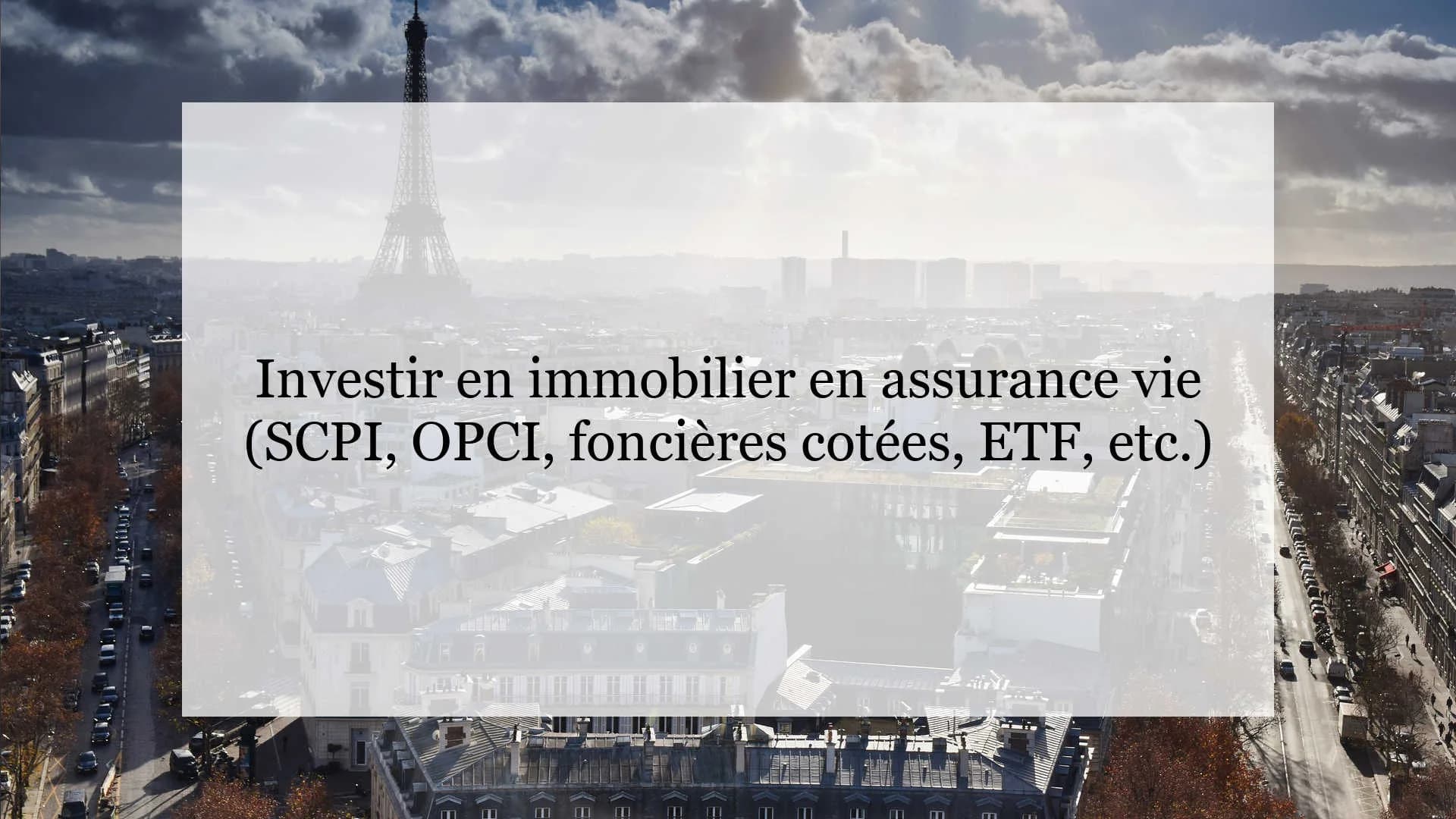 Immobilier en assurance vie