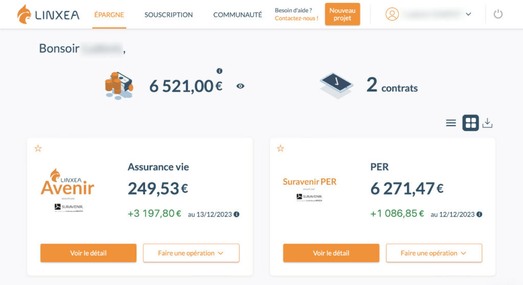 Assurance vie en ligne courtier Linxea